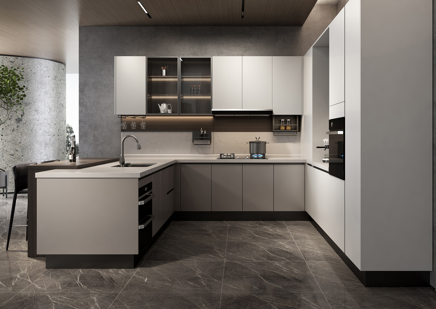 Nilan Series - Modern Neutral-Tone Kitchen