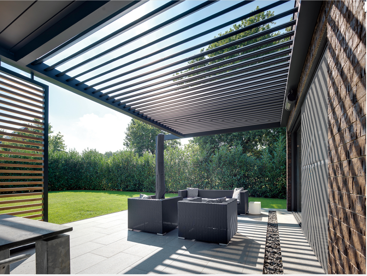 Custom Made Wall-Mounted Pergola