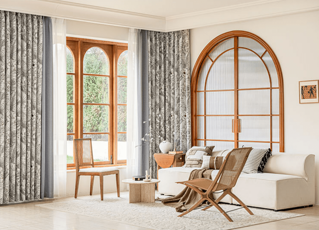 Yorkshire Toile stylish triple pleat & eyelet curtains - My Store