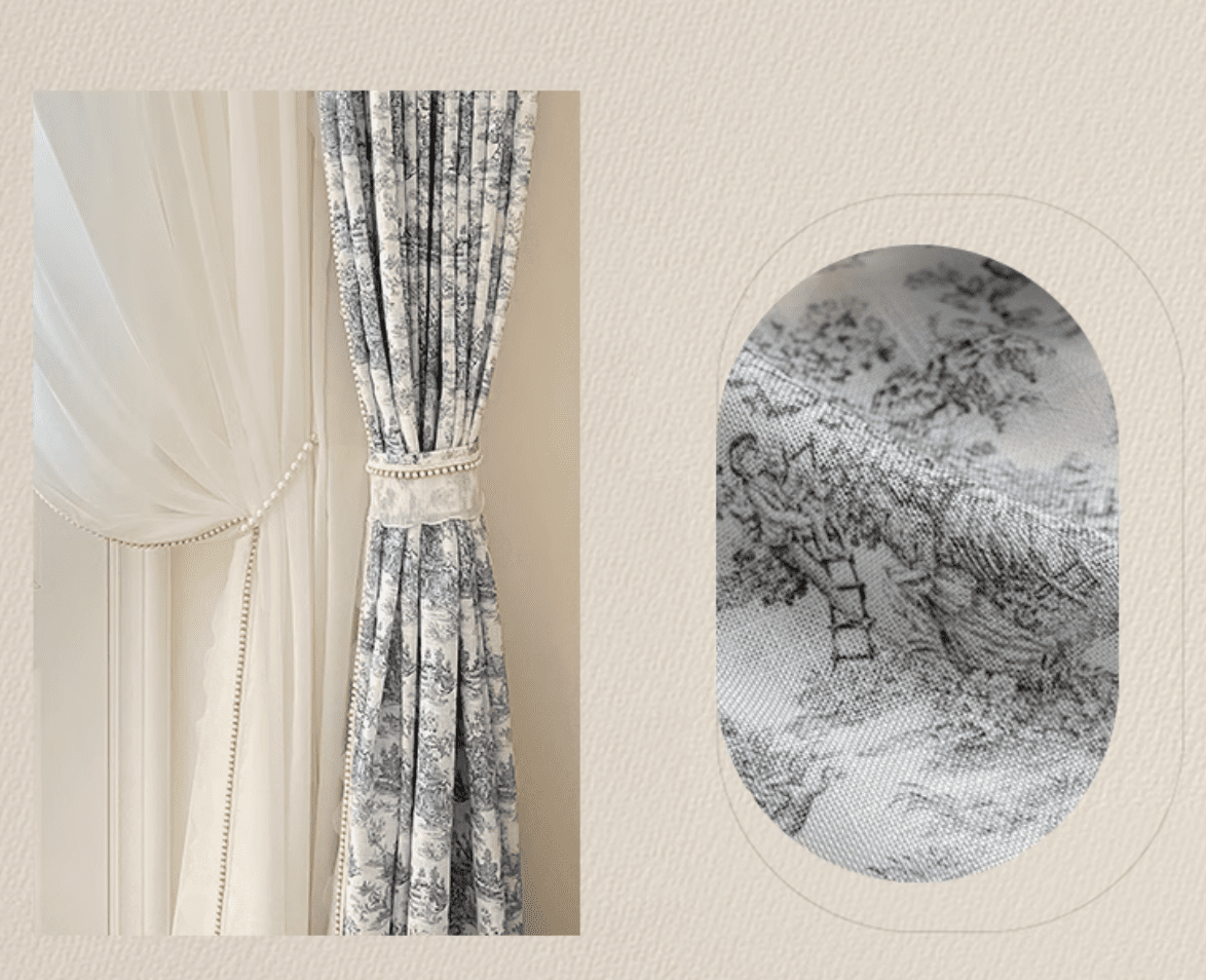 Clarendon French Floral pleat/eyelet curtains - My Store