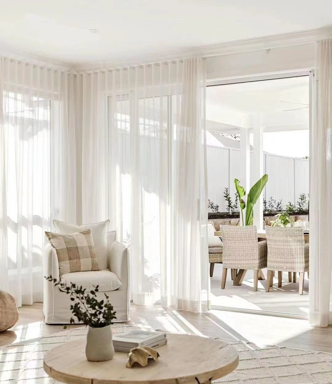 Custom wave track sheer curtains - My Store
