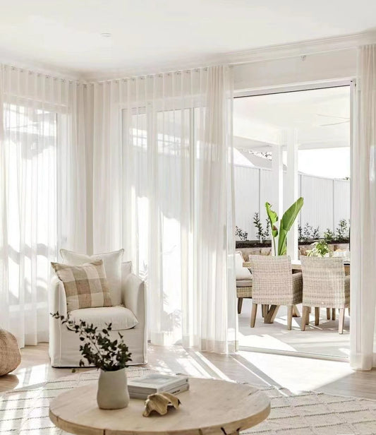 Custom wave track sheer curtains - My Store