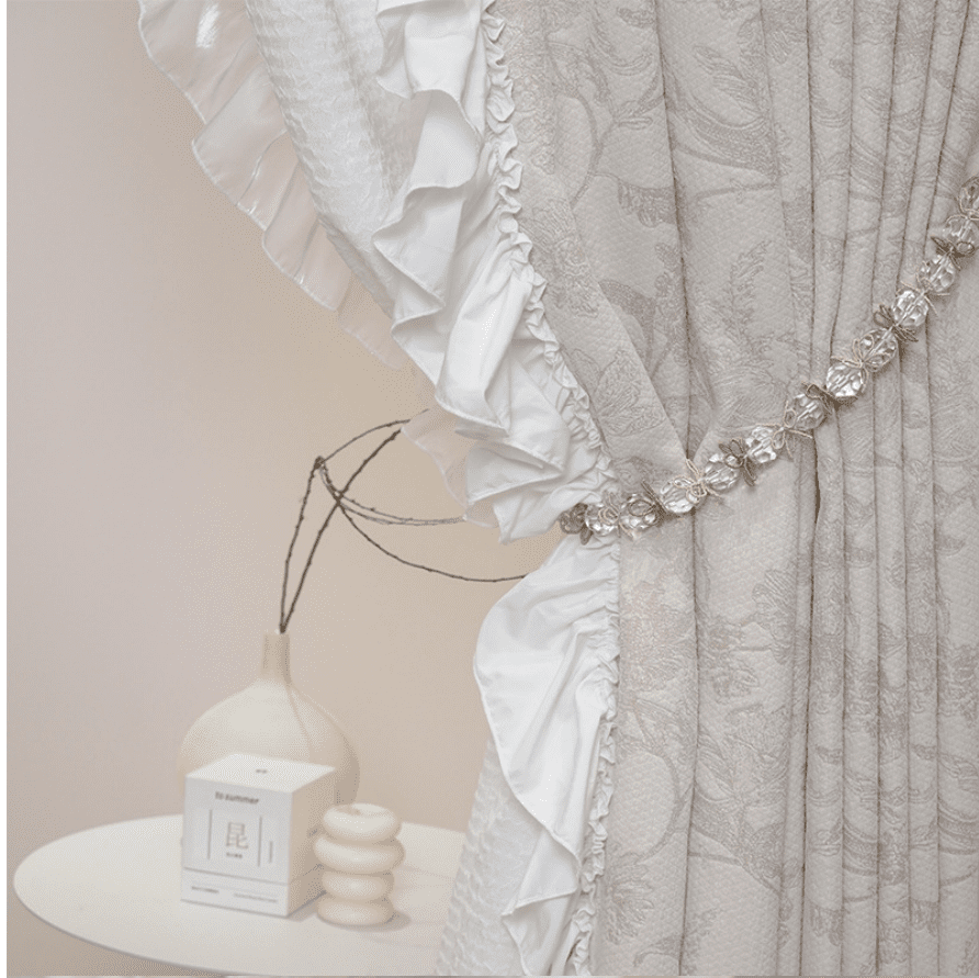 Kensington Lace custom triple pleat curtains - My Store