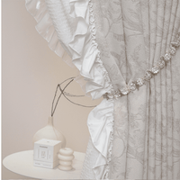 Kensington Lace custom triple pleat curtains - My Store