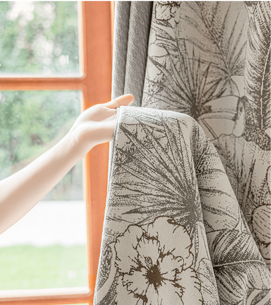 Yorkshire Toile stylish triple pleat & eyelet curtains - My Store