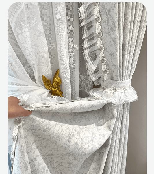 Clarendon French Floral pleat/eyelet curtains - My Store