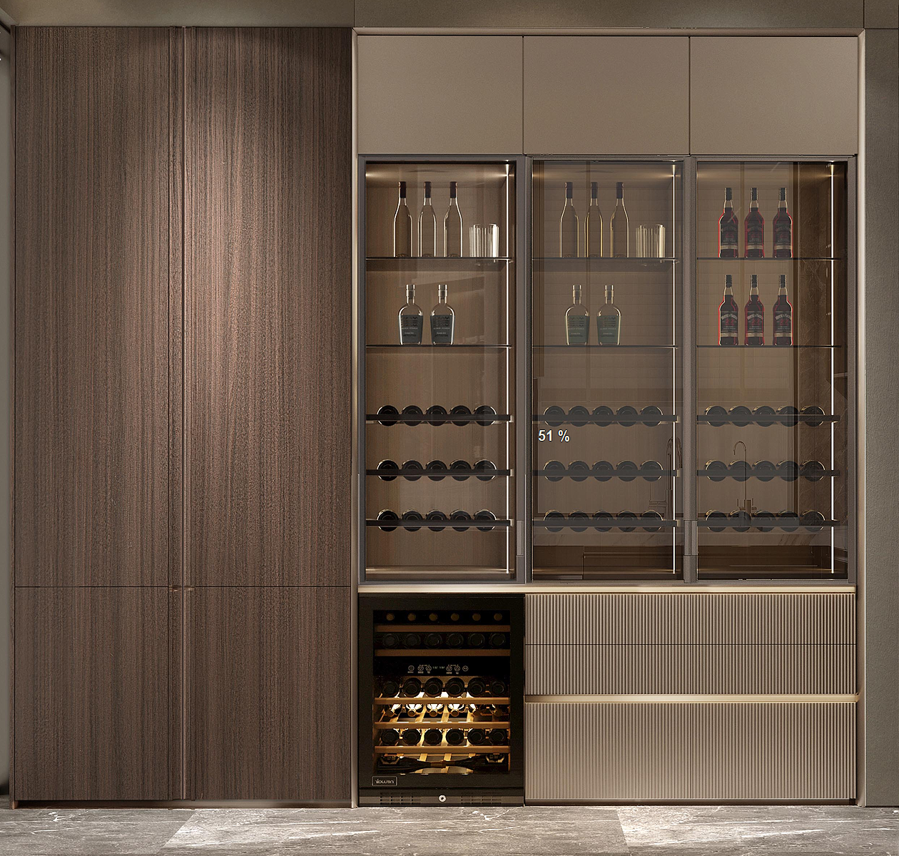 LuxeLine Series Custom Modern Kitchen Cabinets