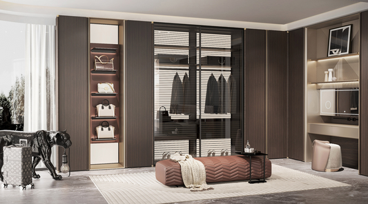LuxeLine Series Walk-In Wardrobe & Dresser Suite