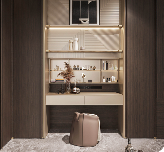 LuxeLine Series Walk-In Wardrobe & Dresser Suite